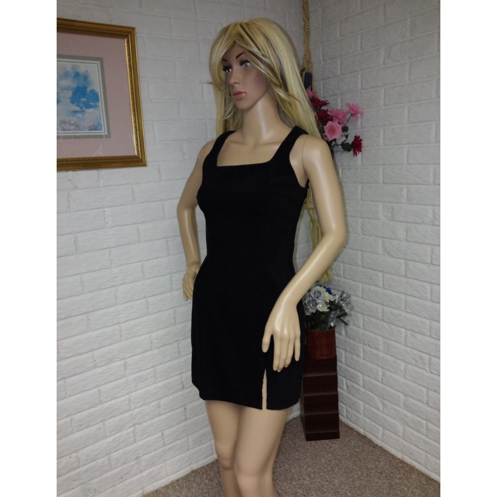 Aqua Blues Black Sleeveless Mini Dress (3) - Picture 1 of 6